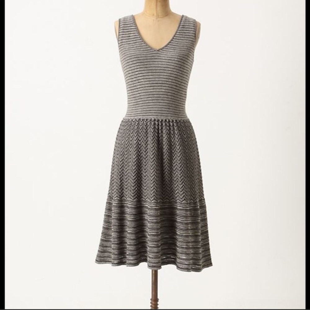 Anthropologie Knitted Knotted sweater dress
